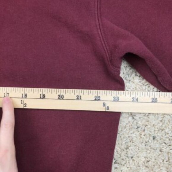 Reebok Crewneck Sweatshirt Classic Logo Men's Size Large Maroon Red Polycotton - Picture 6 of 7